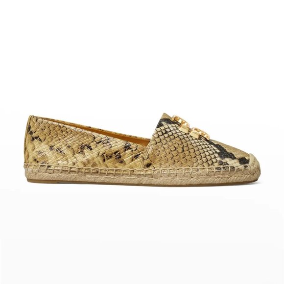 NWT  Tory Burch® Eleanor Snakeskin Embossed Espadrille - Picture 9 of 16